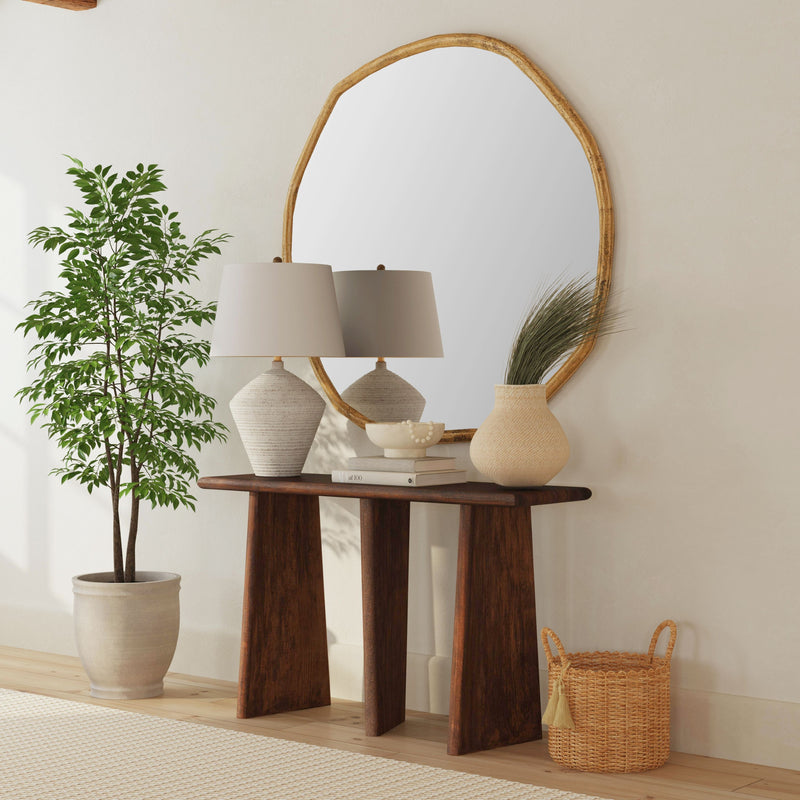 Lasso - Console Table - Antique Natural Mango With Sandblasting
