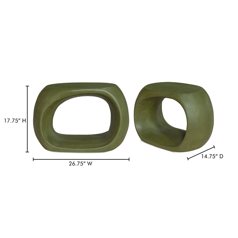 Albers - Outdoor Stool - Dark Green