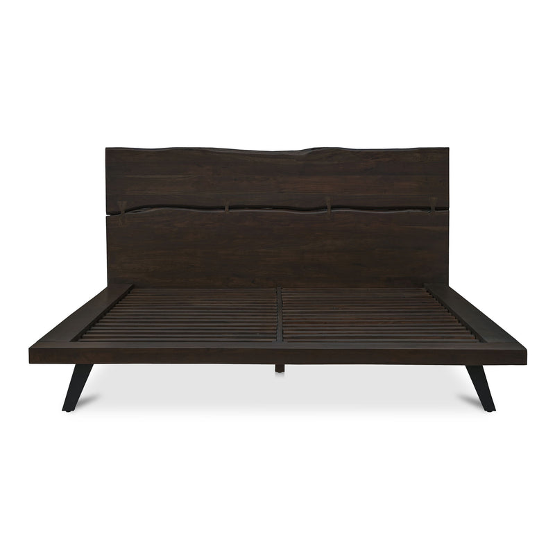 Madagascar - King Platform Bed - Dark Brown