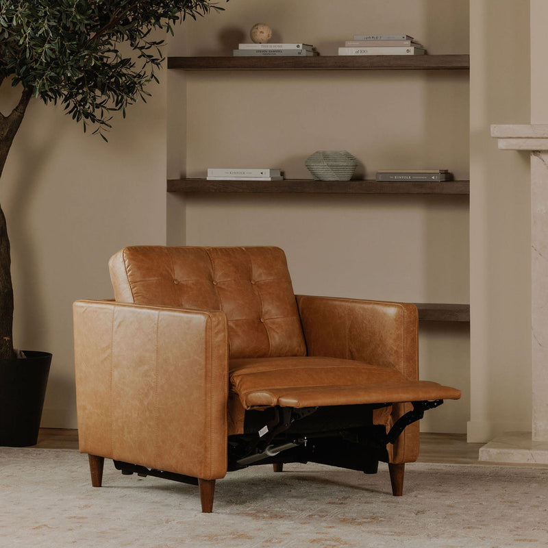 Bridgers - Leather Power Recliner Chair - Tan