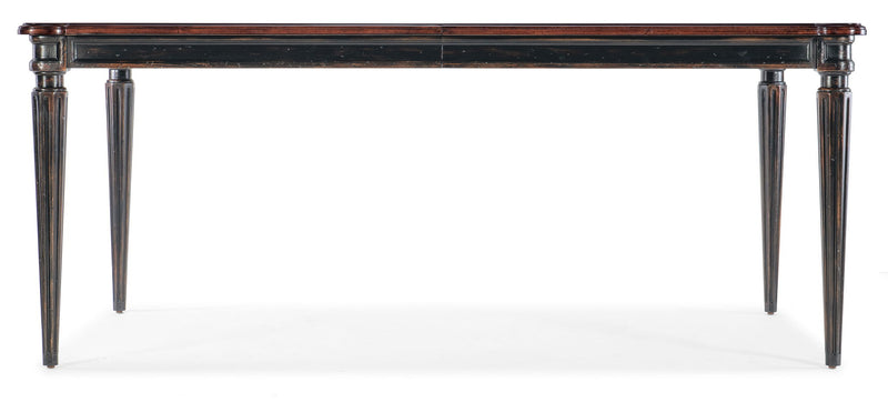 Charleston - Rectangle Leg Dining Table With 2-22" leaves - Dark Brown