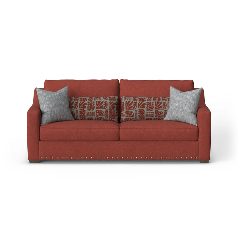Milo - Fabric Two-Cushion Sofa With Nailhead Trim