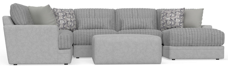 Titan - Sectional With Comfort Coil Seating, Cocktail Ottoman And Accent Pillows Included