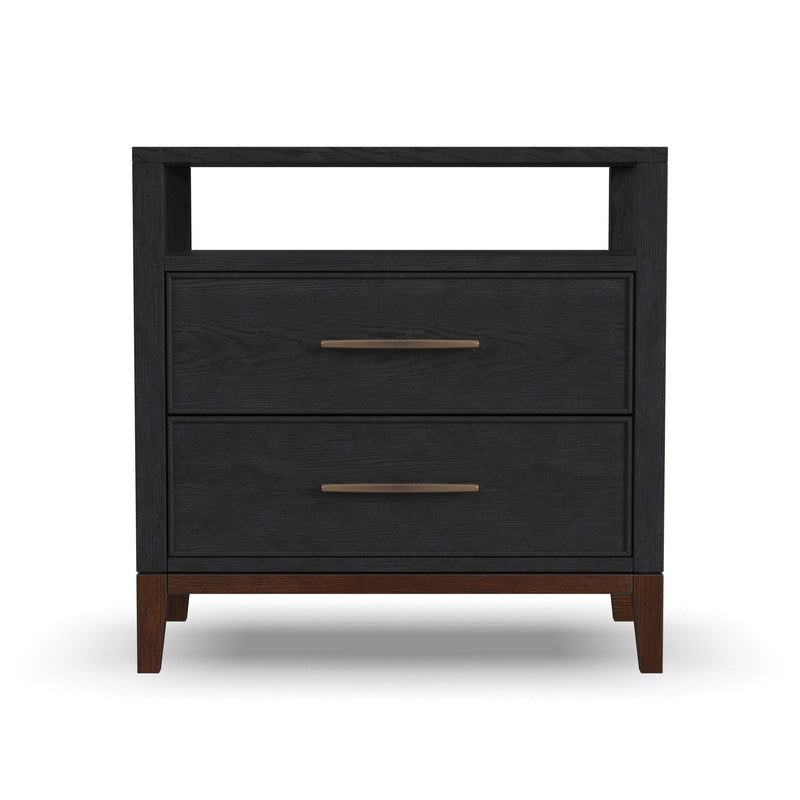 Waterfall - Nightstand - Black
