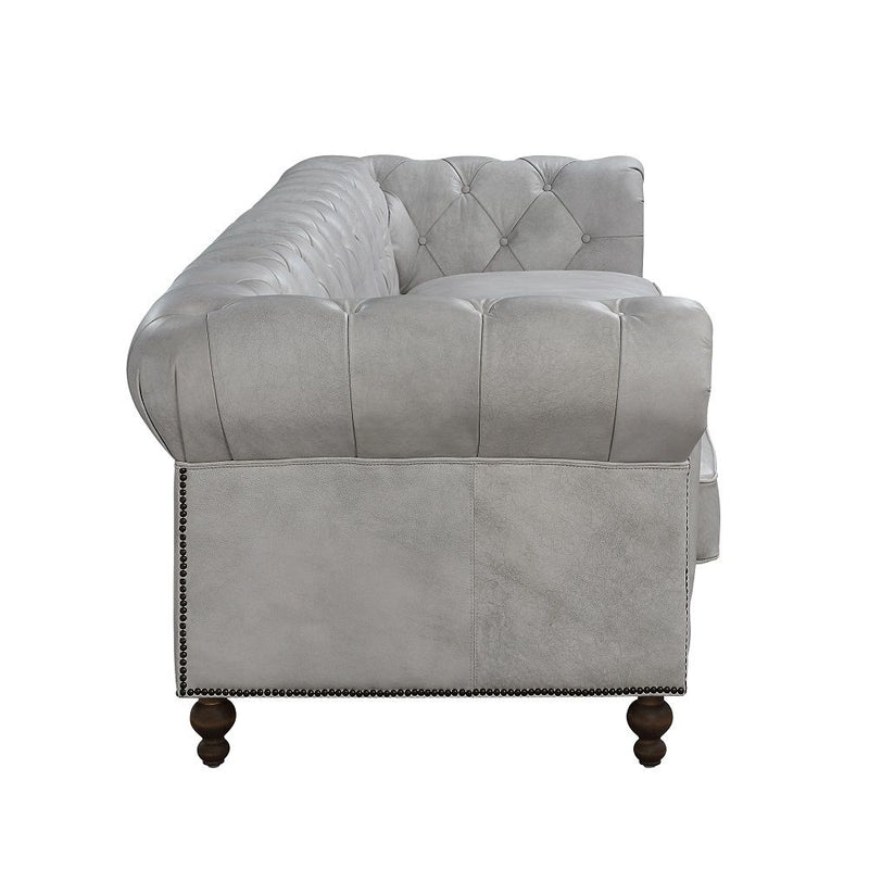 Ofer - Sofa - Vintage White Top Grain Leather