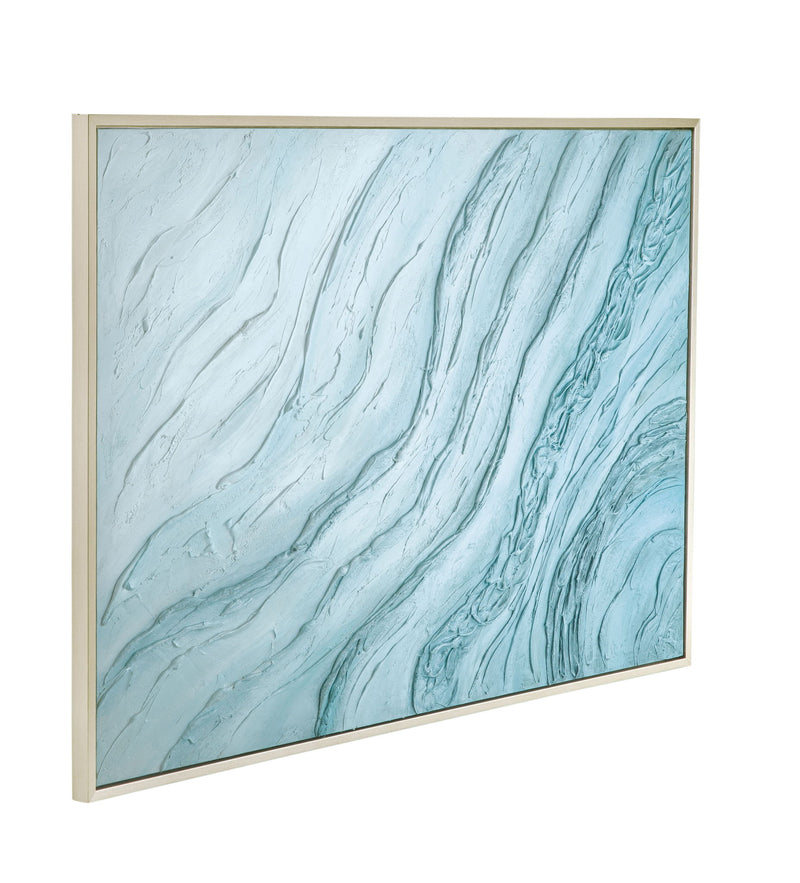 Framed Canvas Tidal Drift - Silver