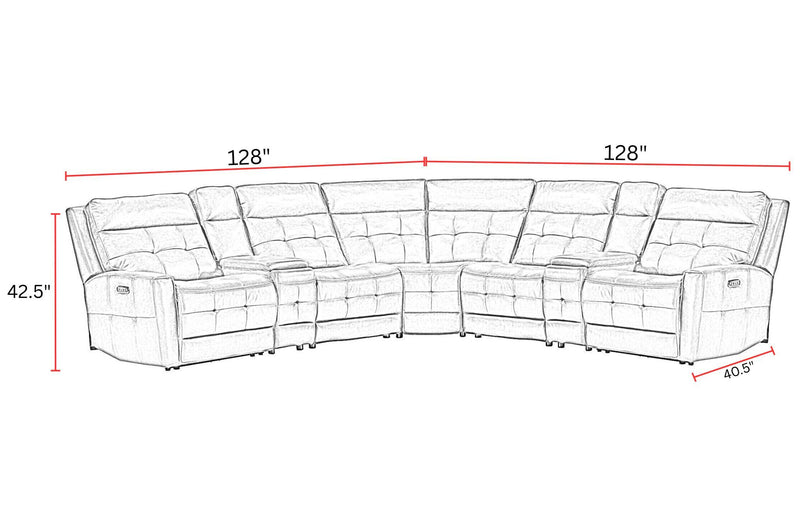 Canterbury - Zero Gravity Modular Power Reclining Sectional