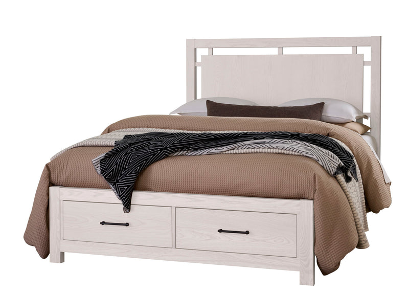 Lodge & Loft - Floating Panel Bed With Footboard Storage