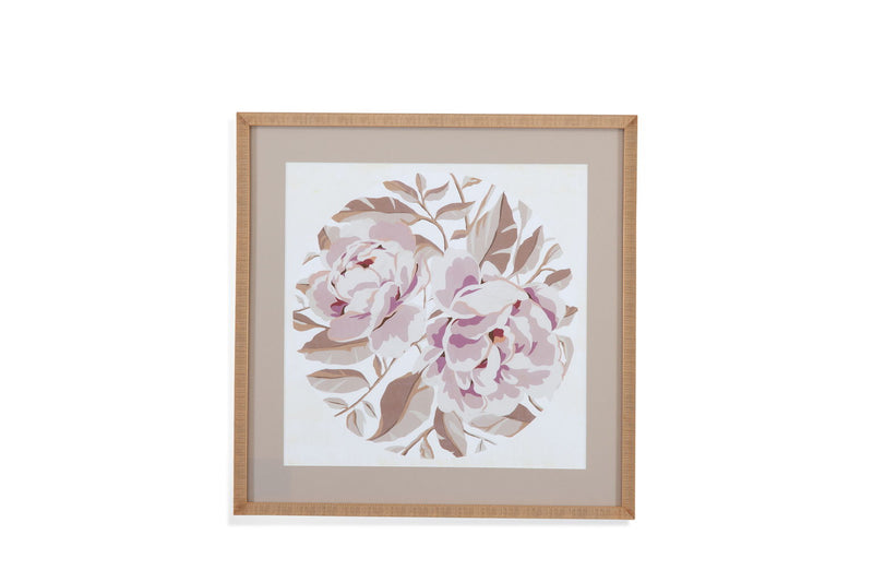 Eye Of Peony I Framed Print - Beige