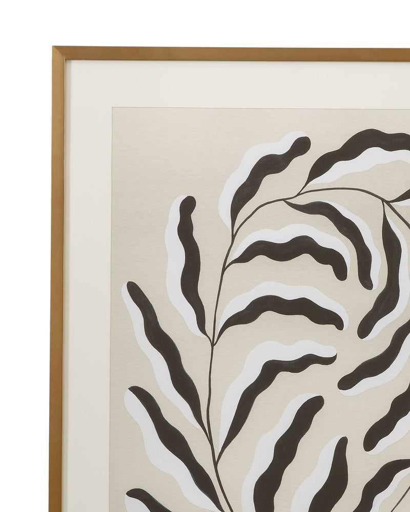Emerging Weeds I Framed Print - Gray