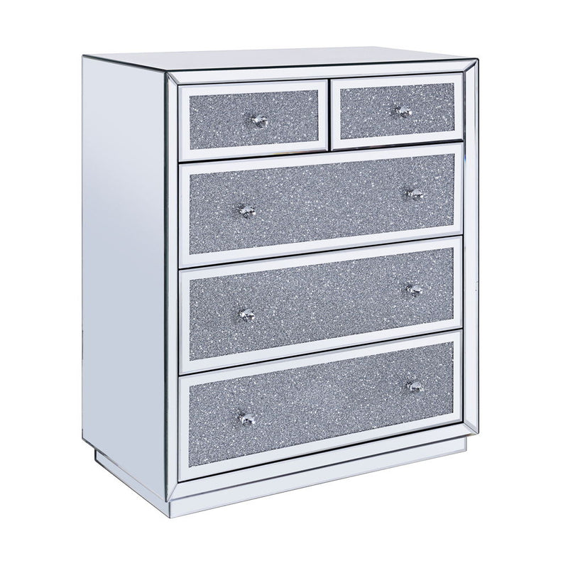 Noralie - Console Cabinet - Faux Diamonds & Mirrored