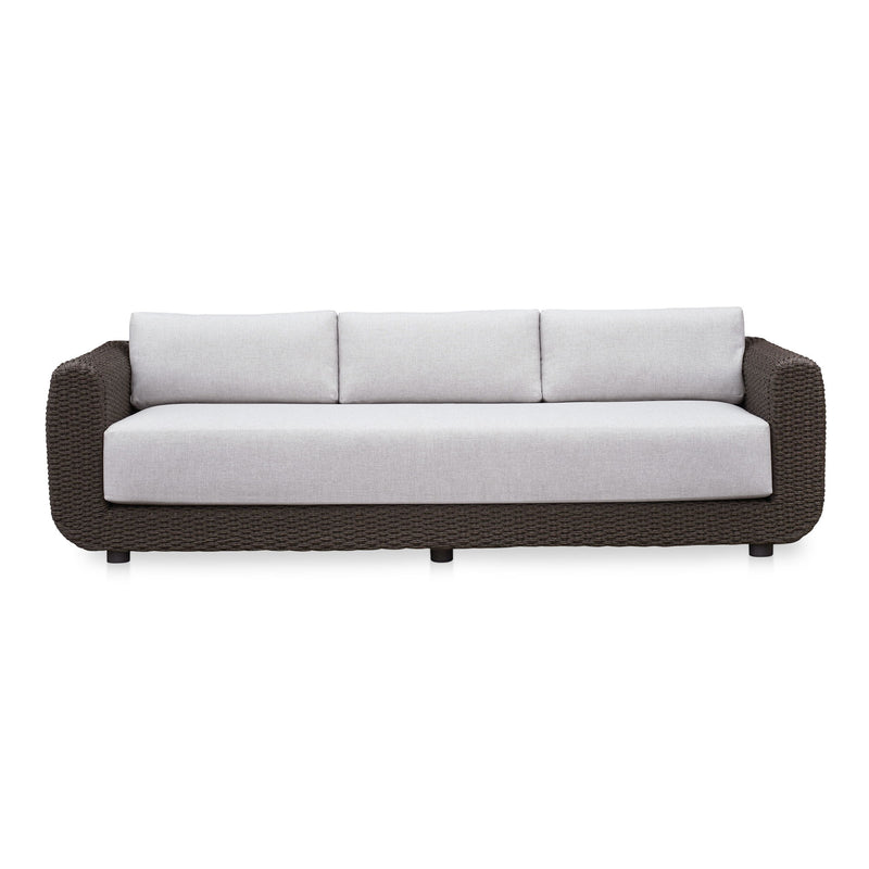 Soma - Outdoor Sofa - Dark Brown / White