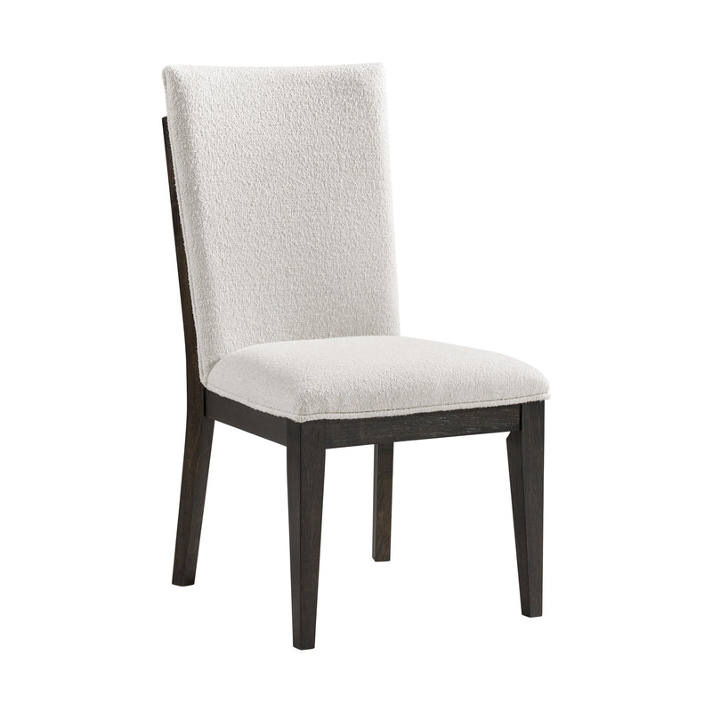 Sutton Place - Upholstered Side Chair - White / Dark Brown