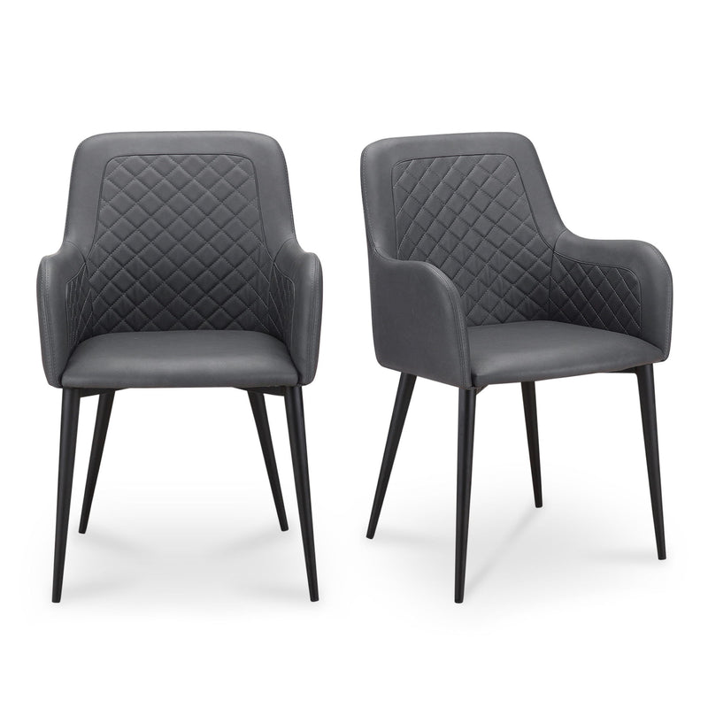Cantata - Vegan Leather Dining Chair (Set of 2) - Slate