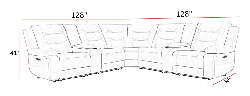 Caldwell - Modular Power Reclining Sectional