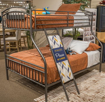 Lanceburg - Twin/Full Bunk Bed With Ladder - Gray