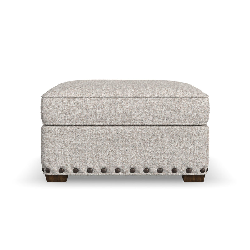 Milo - Fabric Cocktail Ottoman With Nailhead Trim