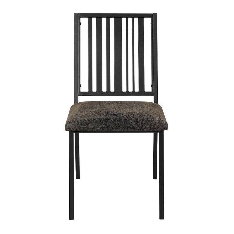 Zudora - Side Chair (Set of 2) - Synthetic Leather & Black