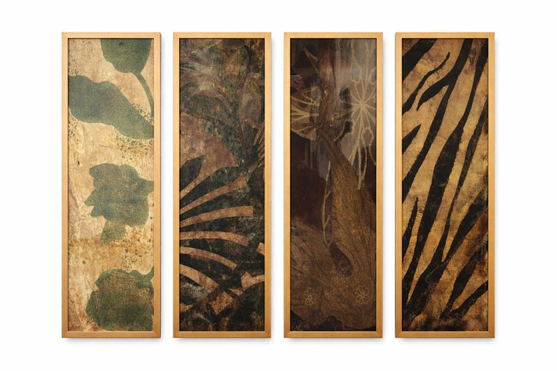 Organic Assortment Framed Print (Set of 4) - Brown