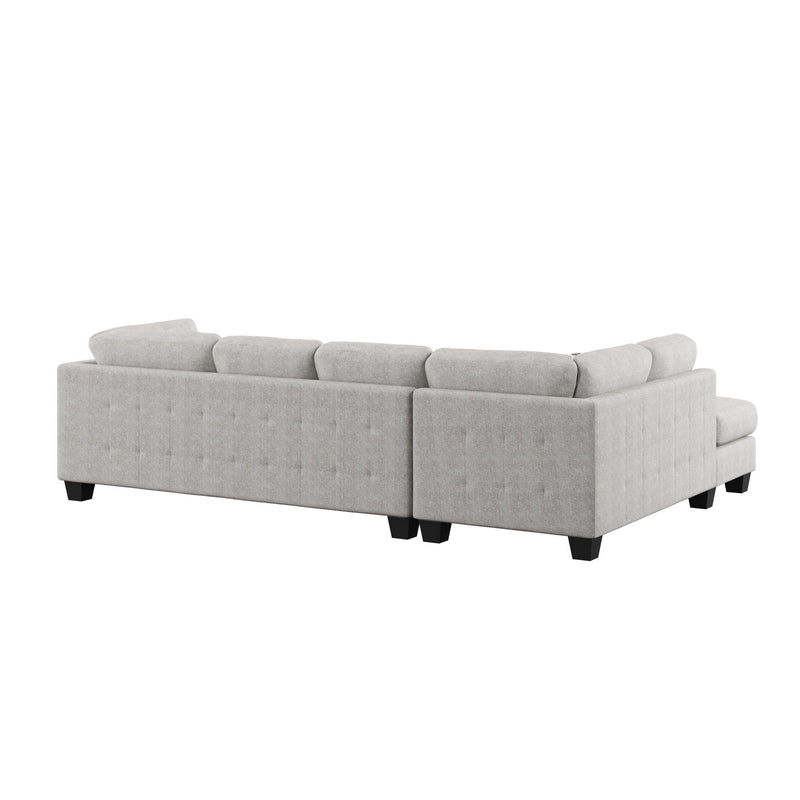 Myles - Chaise Sectional - Overcast