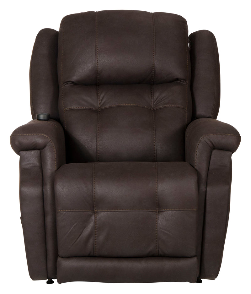 Haywood - Power Headrest Power Lift Lay Flat Recliner With Heat & Massage - Chocolate