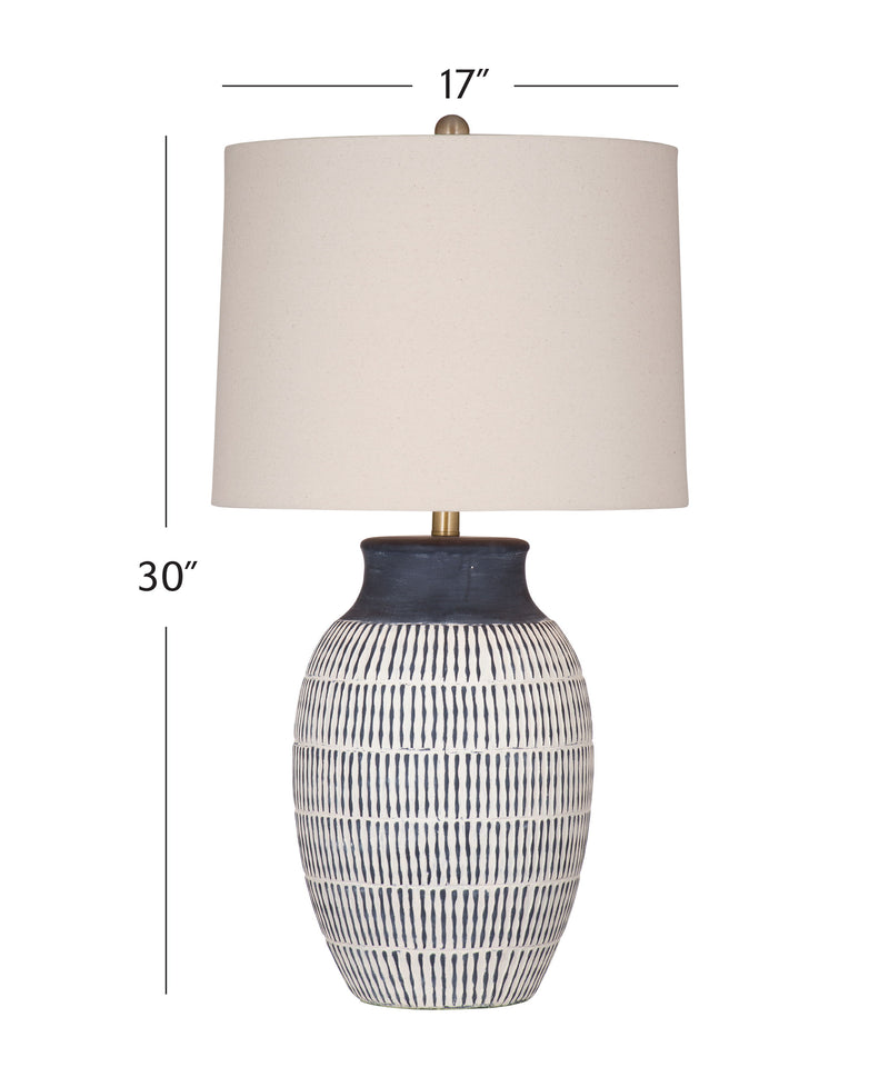 Marrengo - Table Lamp - Blue / Beige