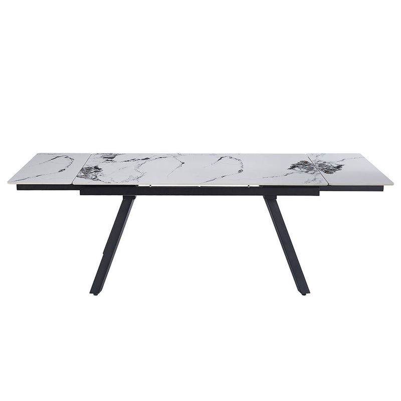 Damita - Ceramic Top Dining Table - White & Black