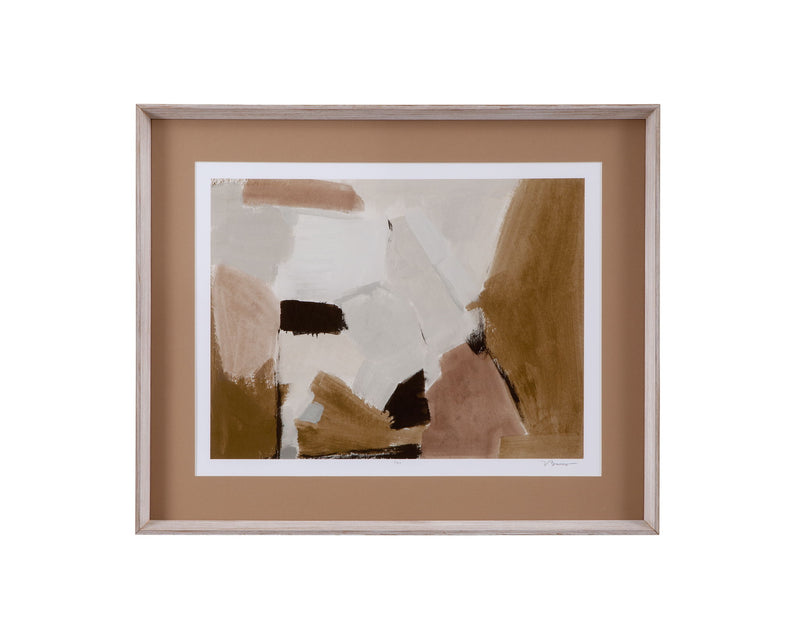 Almondine I Framed Art - Dark Brown