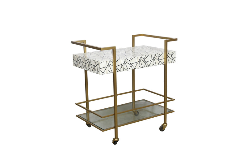 Bottoms Up - Bar Cart - Ivory Bone