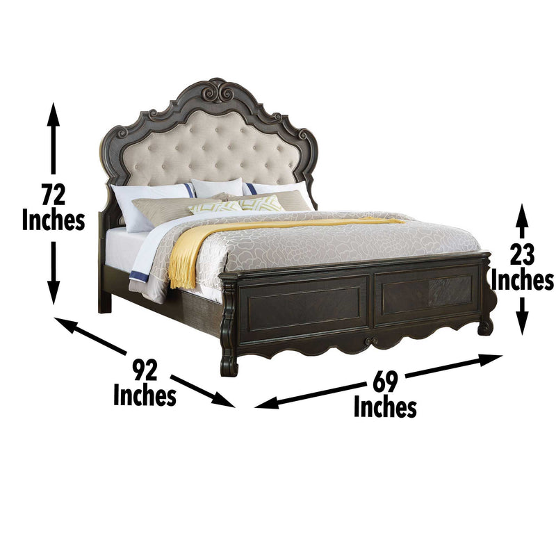 Rhapsody - 5 Piece Queen Bedroom Set - Dark Brown