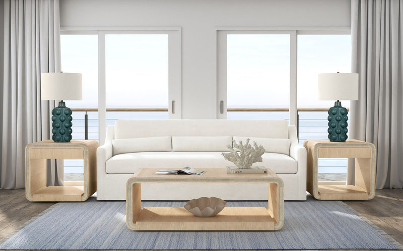 Damone - End Table - Cerused White Oak