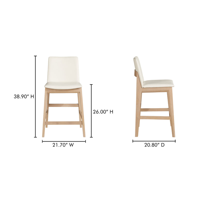 Deco - Counter Stool - White / Light Brown
