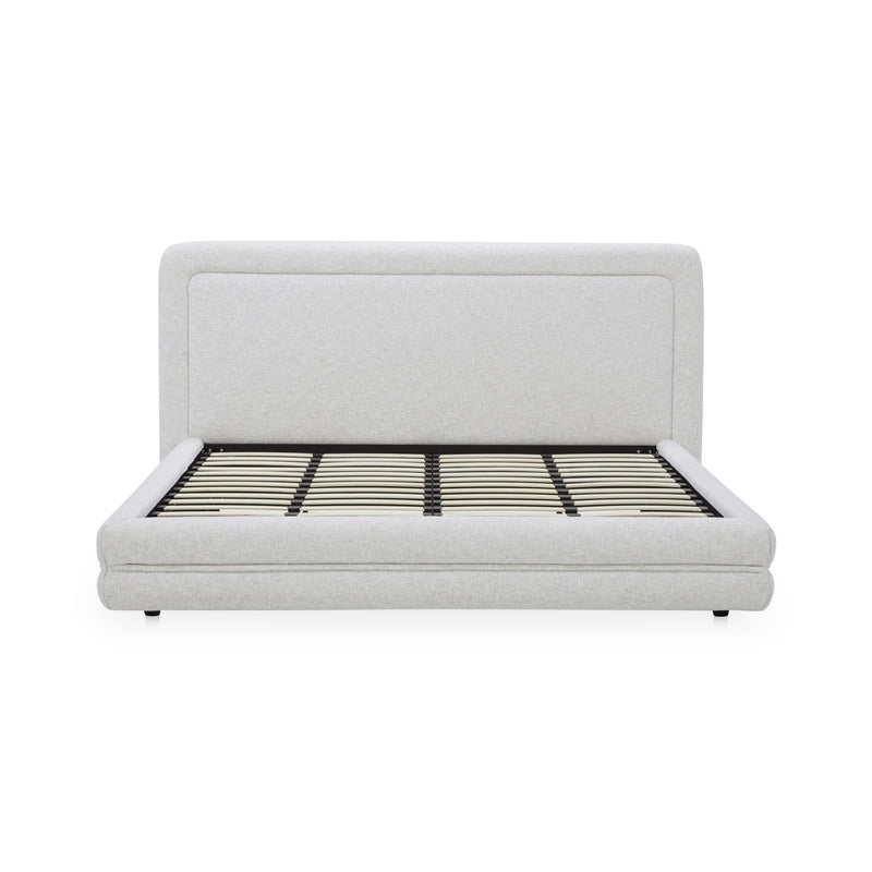 Tory - King Bed Pebble - White