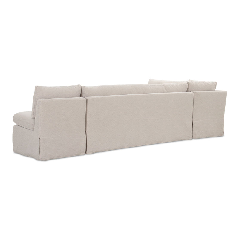 Fable - Slipcover Dining Banquette L-Shape Sectional - Beige