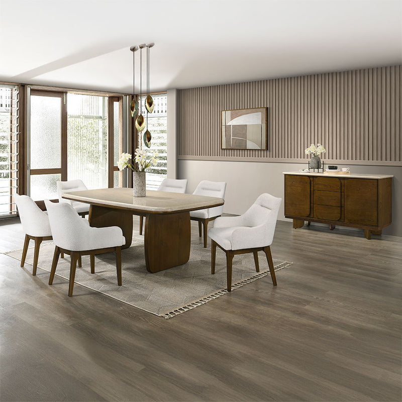 Kasha - Side Chair (Set of 2) - Chenille / Vintage Oak