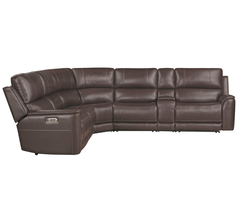Easton - 6 Piece Zero Gravity Power Reclining Sectional With Power Adjustable Headrests - Steamboat Brown
