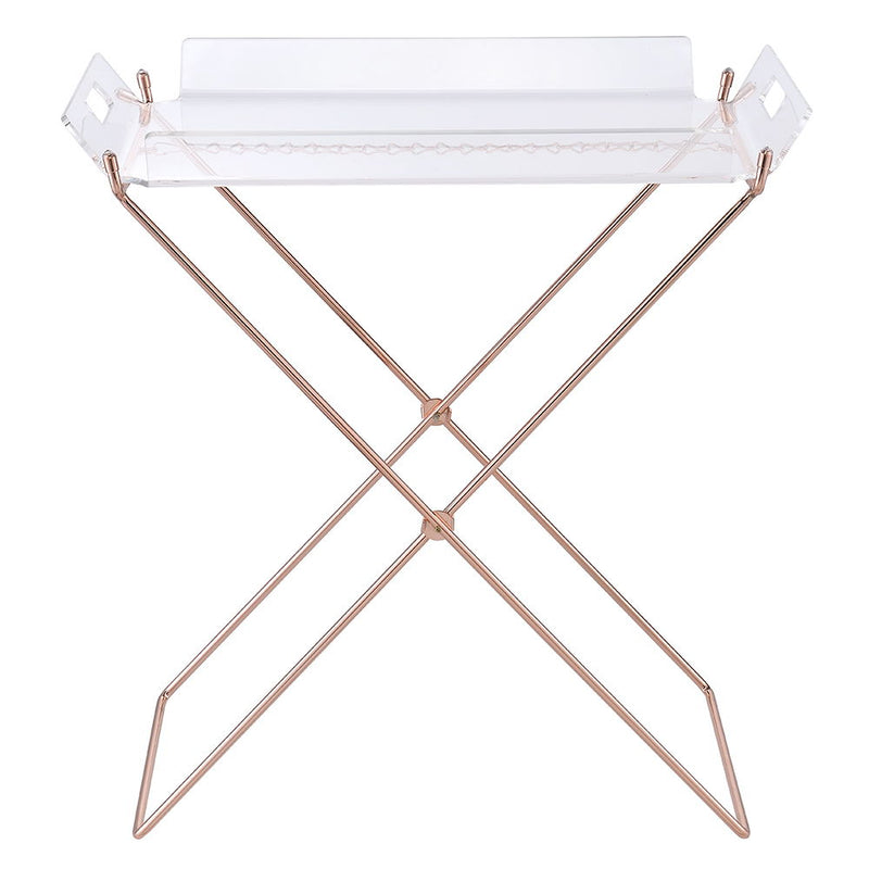Cercie - Tray Table - Clear Acrylic & Copper