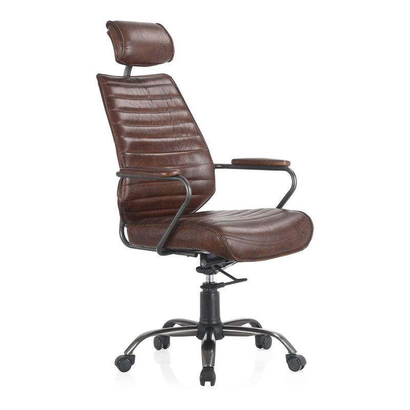 Executive - Leather Office Chair - Dark Brown