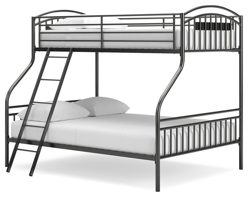 Lanceburg - Twin/Full Bunk Bed With Ladder - Gray