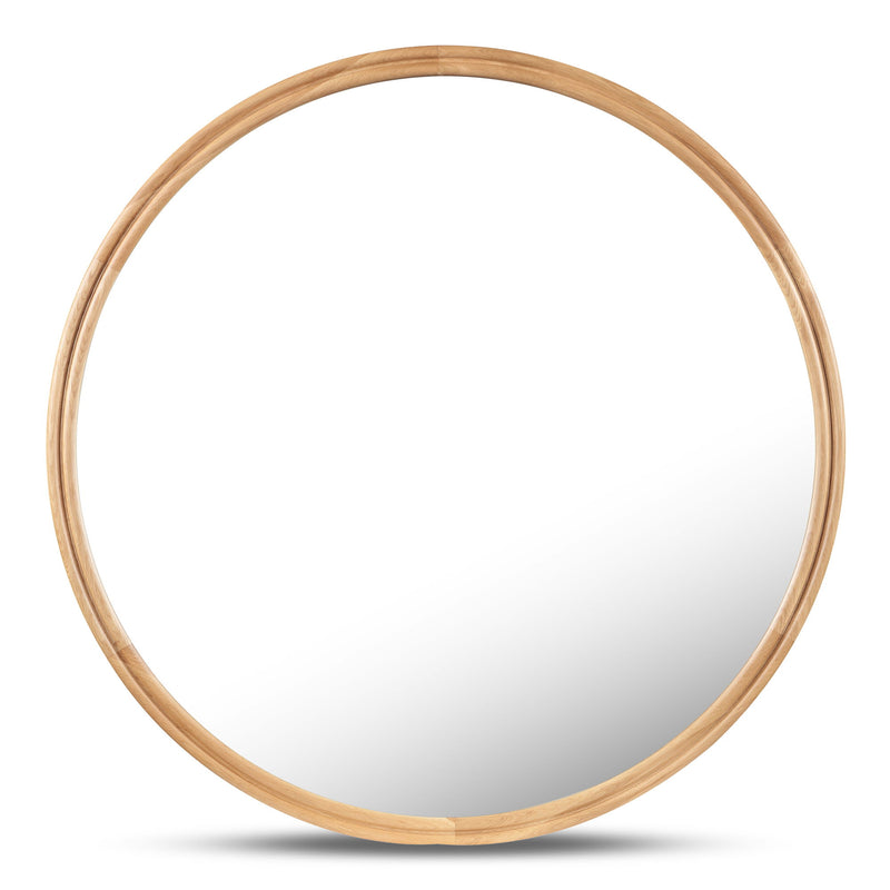 Alcott - Accent Round Mirror Small - Light Brown