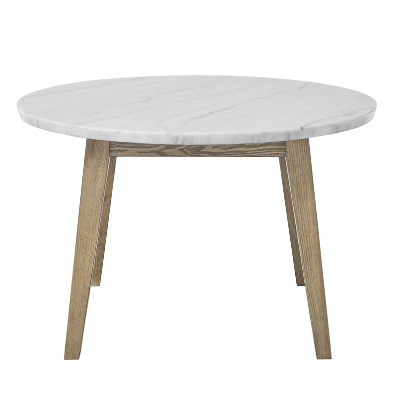 Vida - Marble Top Round Dining Table - White