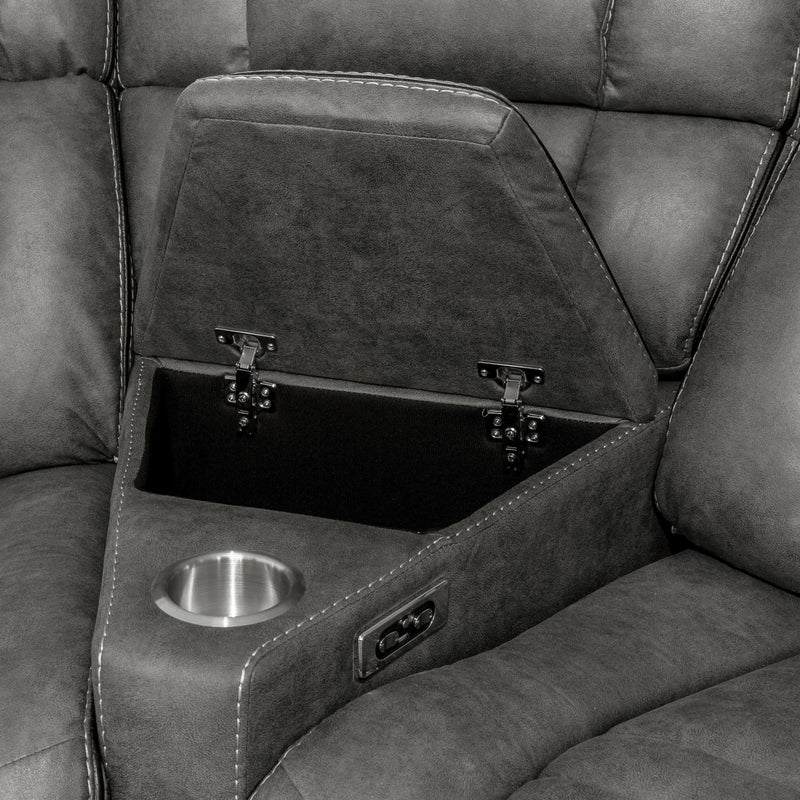 Rosenberg - Power Reclining Sectional - Dark Gray