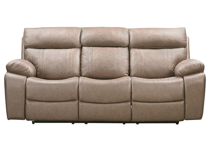 Theon - Manual Reclining Sofa With Drop Down Table - Stokes Toffee