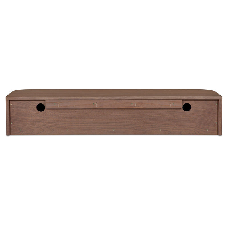 Round - Off Floating Console Table - Walnut / Brown