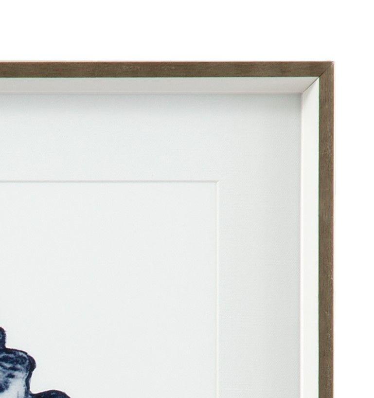 Quiet Conchin Indigo III Framed Print - Blue