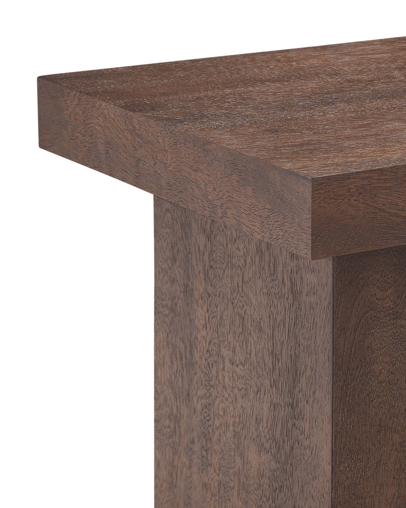 Padula - Large End Table - Brown Oak