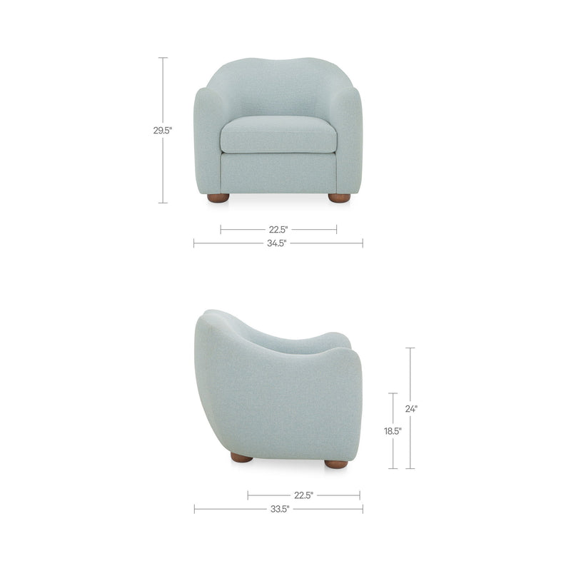 Bria - Accent Chair - Light Blue