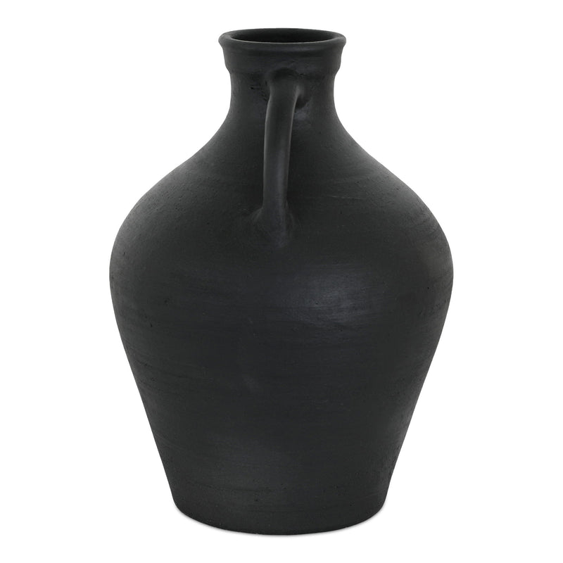 Lyra - Terracotta Vase - Black