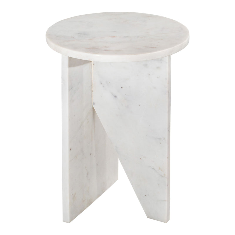 Grace - Marble Accent Table - White