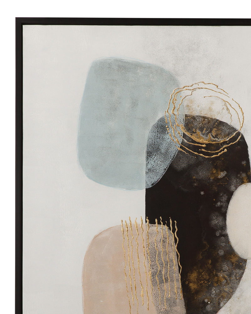 Athena Framed Canvas (Set of 2) - Gray / Beige